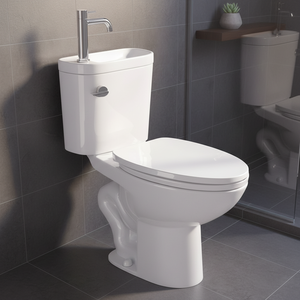 Inodoro combinado <span class=keywords><strong>con</strong></span> <span class=keywords><strong>lavabo</strong></span> de encimera, sistema sifónico, 2 en 1, <span class=keywords><strong>con</strong></span> <span class=keywords><strong>cisterna</strong></span> integrada - Product Image 1