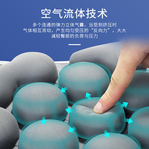 Cojín de Asiento Médico Anti-Decúbito AiHuJia, Gris Azulado, TPE, Firmeza Media, Inflable, Soporte para Glúteos - Product Image 5