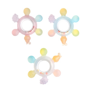 Anneau <span class=keywords><strong>de</strong></span> dentition apaisant en silicone <span class=keywords><strong>de</strong></span> qualité alimentaire, anti-sucette, best-seller transfrontalier pour bébés et nourrissons - Product Image 5