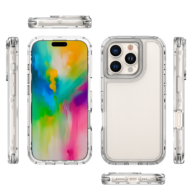 Wholesale Transparent Anti-Fall Sports Phone Case for iPhone 15 13 Pro Max Hard Acrylic TPU PC Cover for Space Sports