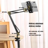 Kingjoy Long bras paresseux Flexible réglable bureau Table lit téléphone portable tablette PC support de montage supports
