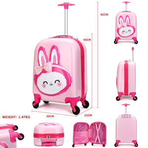 New ABS bánh xe đẩy Carry-on mô hình phim hoạt hình Kid của hành lý cho trẻ em gái & học sinh sử dụng trường với cố định bánh - Product Image 2