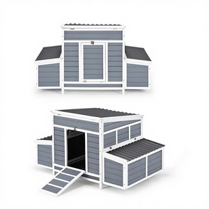 Huisontwerpen Voor Legkippen Grijze Mobiele Kippenhok Houten Kippenlaagkooi Met Sterke Lokken Om Uw Kippen Veilig Te Houden - Product Image 5
