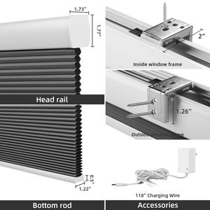 Persianas Enrollables Inteligentes ZSTARR Blackout, Persianas Celulares de Panal, Compatibles con Alexa y Google, Motorizadas Recargables - Product Image 6
