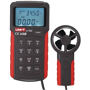 UT362 Digital Anemometer Data Storage USB Data Transmission Temperature Wind Speed Air Volume Professional Anemometer