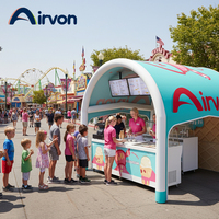 Tente publicitaire gonflable Airvon 4x4m résistante aux UV pour stand d'exposition portable