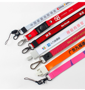 Lanière de téléphone promotionnelle personnalisée avec logo imprimé en polyester, lanière recyclable en sangle REPT, porte-badge d'identification, sangle de cou - Product Image 5