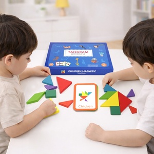 Jeux éducatifs Montessori pour enfants, développement cérébral, jeux intellectuels pour tout-petits, puzzle en bois Tangram, boîte cadeau, jouets pour enfants - Product Image 5