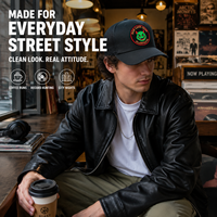 Casquettes Originales Structurées Style Trucker avec Broderie 3D en Relief Thème Chocolat et Contraste Vert, Modèle Boutique