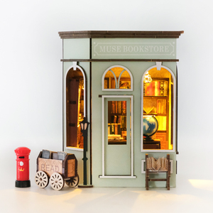 HONOR Mini Kits de Casas de Madera, Rincón de Lectura, Kit de <span class=keywords><strong>Casa</strong></span> en Miniatura DIY, Puzles 3D para Adultos, Rompecabezas de Madera para Rincón de Lectura, <span class=keywords><strong>Casa</strong></span> en Miniatura - Product Image 1