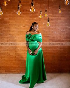 Vestidos de Noche Africanos para Mujeres Embarazadas, con Hombros Descubiertos, Corte en A, para Invitadas de Boda, Fiestas, Eventos Formales, Estilo Celebridad - Product Image 4