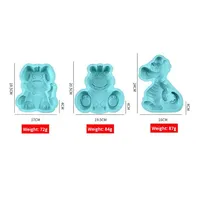 Nouveau moule à gâteau en silicone en forme de dinosaure, ensemble de trois pièces, outils de cuisson écologiques