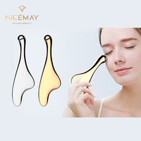 Outil de thérapie Gua Sha à micro-courant avec énergie solaire, favorise la circulation, réduit les gonflements pour un visage affiné