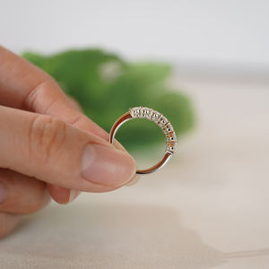 Jovovasmile 925 Sterling Silver Band <span class=keywords><strong>D</strong></span> Color VVS 0.7 carati Moissanite Diamond Wedding Ring per fidanzamento donna - Product Image 3