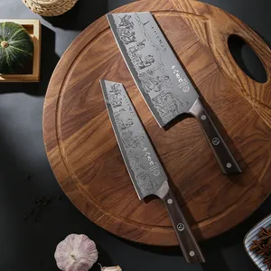 12 Pieces Kitchen Shibazi Slicer Cleaver Knife - Kitchen Knives