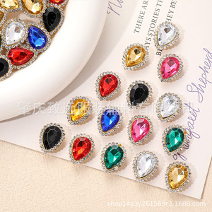 Acrylic Teardrop Rhinestone DIY Jewelry Accessories Pear Shape Plated For Hair Shoes Clothing <b>Crafts</b> ZH17 - Product Image 3