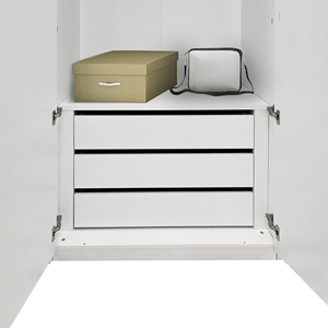 COMMODA INTERNE À 3 Tiroirs MOD. START CM 88.8X45 H. 61 BLANC - Product Image 1