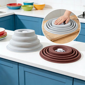 Gran tapa protectora de silicona para microondas de 12 pulgadas, ventilada y plegable, para platos y tapas, y tapete redondo de cocina para alimentos - Product Image 4