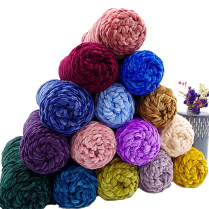 Velours Chenille Doré Laine Épaisse Pelote Fil Chapeau Écharpe Pull Poupée <span class=keywords><strong>Crochet</strong></span> Chaussures DIY Tissage - Product Image 1