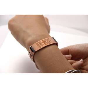 관절염 및 관절 건강을위한 빈티지 스타일 고 에너지 자기 치료 보석 통증 완화 구리 치유 크로스 팔찌 - Product Image 2