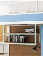 Yicai mobilier moderne lit supérieur en fer pour adulte bureau inférieur pour étudiants employés dortoir scolaire pour appartement lit mezzanine