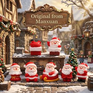 Miniaturas de Resina Encantadoras de <span class=keywords><strong>Santa</strong></span> <span class=keywords><strong>Claus</strong></span>, Estilo Nostálgico y Hereditario, Ideales para Regalos de Navidad y Rellenos de Calcetines - Product Image 2