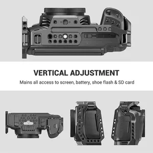 Cage de caméra à dégagement rapide 4K <span class=keywords><strong>6K</strong></span> pour <span class=keywords><strong>Blackmagic</strong></span> Design Pocket Cinema 4K / Rail NATO / Monture griffe froide avec trous filetés 14/38 - Product Image 4