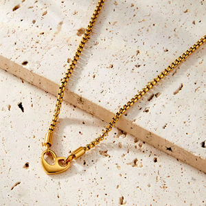 Venta al por mayor, significado, regalos del Día de San Valentín, collar para mujer, mamá, amante, corazón, letra, acero inoxidable 316L - Product Image 1