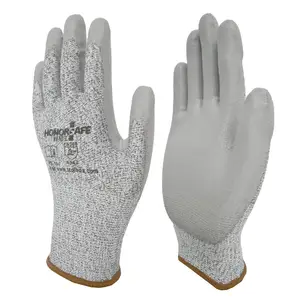 Profession elle Level 5 HPPE PU getauchte schnitt feste Sicherheits handschuhe Sicherheit Anti Cut Gardening Industrial PU Mechanic CE Handschuhe
