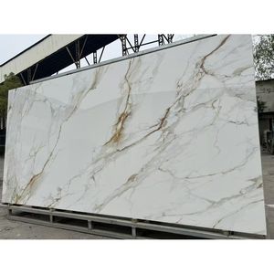 Venta al por mayor Popular Fish Belly oro pulido brillante gran tamaño baldosas de cerámica 1600*3200 <span class=keywords><strong>piedra</strong></span> sinterizada - Product Image 1