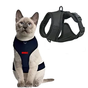 Arnês de segurança ajustável de neoprene para cães pequenos, conjunto de segurança adaptado para decoração de gatos e cães pequenos, com renda macia, fácil para caminhar