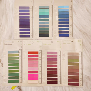 Pestañas de índice degradado personalizadas, <span class=keywords><strong>notas</strong></span> adhesivas, banderas de <span class=keywords><strong>notas</strong></span> postales autoadhesivas, marcador de escritura, regla, marcadores de página hechos de papel - Product Image 5