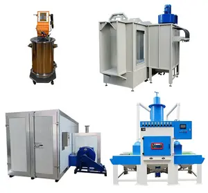 Electrostatic Powder Coating Equipment Package with Automatic Sandblasting for Metal Plates