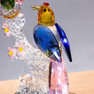 Adorno de Cristal con Diseño de Pájaro, Estilo Elegante, Cristal Blanco, Decoración para el Hogar, Regalo para Bodas o Mudanzas - Product Image 5