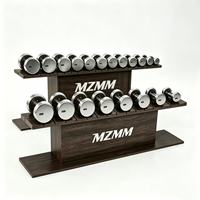 Support de rangement portable réglable pour haltères en chêne rouge, séparable (étagères haute et basse) pour équipement de gym - Vente en gros