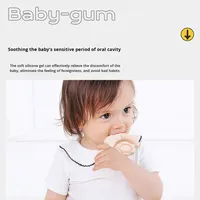 Anneau de dentition en silicone pour bébé, jouet de dentition sans BPA pour nourrissons, bâton apaisant pour l'inconfort buccal des nouveau-nés