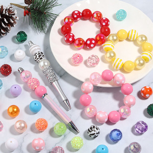20mm Acrylic Beads <b>Multicolor</b> <b>Pen</b> Beads Faceted Assorted Beads Ballpoint DIY Jewelry Accessories Loose Stringing - Product Image 4