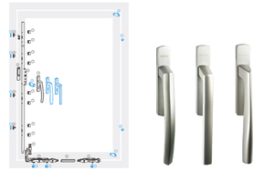 <span class=keywords><strong>Porte</strong></span> <span class=keywords><strong>coulissante</strong></span> noire en verre aluminium ozone <span class=keywords><strong>sur</strong></span> <span class=keywords><strong>rail</strong></span> ou <span class=keywords><strong>porte</strong></span> française - Product Image 2