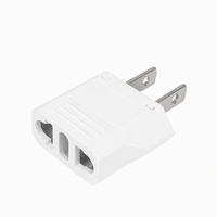 Adaptateur de prise UE vers US, mini convertisseur rond 2 broches vers plat 2 broches, 6A, pour usage hospitalier, voyage, chargeur Euro, rasoir, brosse à dents électrique