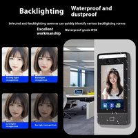 Lecteur sans fil de contrôle d'accès biométrique dynamique avec reconnaissance faciale, écran tactile 5 pouces, machine IP avec mot de passe IC, Wi-Fi en option, IP67