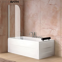 ORTONBATH – cloison de baignoire à charnière et Pivot australien, en verre trempé, pour douche et bain