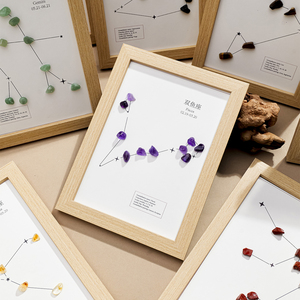 Bán buôn tinh thể tự nhiên sỏi dấu hiệu hoàng đạo khung ảnh sáng tạo khoa học khoáng sản Mẫu hiển thị đứng - Product Image 3