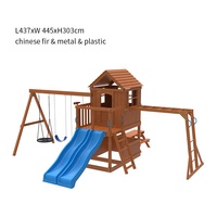 Skyloft ensemble de jeu en bois équipement d'amusement intérieur extérieur arrière-cour balançoire ensembles aire de jeux extérieure commerciale pour enfants