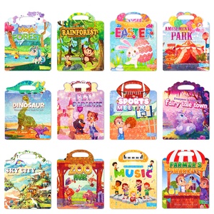 Juego <span class=keywords><strong>de</strong></span> Emparejamiento <span class=keywords><strong>para</strong></span> <span class=keywords><strong>Niños</strong></span> Pequeños con Múltiples Temas, Juguete Educativo Temprano Montessori <span class=keywords><strong>para</strong></span> Viajes, Libro <span class=keywords><strong>de</strong></span> Pegatinas Reutilizables - Product Image 2
