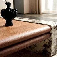 Einzelner Zeitgenössischer Couchtisch mit Verschiedenen Formen Moderne Wohnzimmermöbel für Zuhause oder Büro
