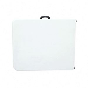 <span class=keywords><strong>Table</strong></span> pliante rectangulaire en plastique blanche portable de 6 pieds pour l'extérieur, le jardin, la restauration, les dîners, le camping, les meubles d'intérieur/extérieur - Product Image 5