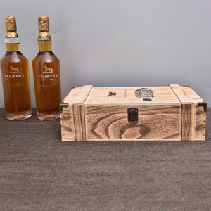 Boîte à bouteille de vin rouge en bois vintage 2 caisse de transport boîte de rangement en bois non fini boîte à vin gravée personnalisée boîte à vin en bois - Product Image 3