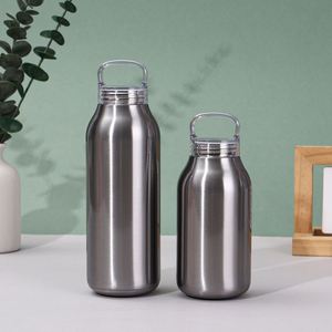 Botella de Agua de Acero Inoxidable de Doble Pared con Aislamiento al Vacío, Diseño Completamente Nuevo, 350 ml/500 ml, con Tapa Antiderrames y Asa, para Deportes - Product Image 5