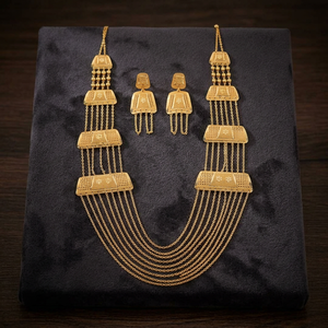Conjunto de Joyería Larga Tradicional Ortodoxa con Diseño Turco, Chapado en Oro, Cadena de Eslabones, Collares de Moda de Latón para Bodas y Festivales - Product Image 4