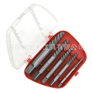 6pc Coarse Thread Screw Extractor Set Metric Spiral Flute 40cr-v Steel For Damaged Bolt Removal - Product Image 5